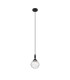 Richmond 12cm Pendant 1 Light G9 IP44 Satin Black/Clear Dune Effect Round Glass-4
