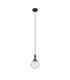 Richmond 12cm Pendant 1 Light G9 IP44 Satin Black/Clear Dune Effect Round Glass-5