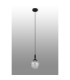 Richmond 12cm Pendant 1 Light G9 IP44 Satin Black/Clear Dune Effect Round Glass-8