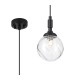 Richmond 12cm Pendant 1 Light G9 IP44 Satin Black/Clear Waved Round Glass-1