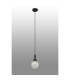 Richmond 12cm Pendant 1 Light G9 IP44 Satin Black/Clear Waved Round Glass-3