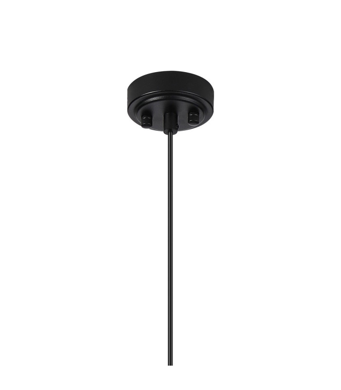 Richmond 12cm Pendant 1 Light G9 IP44 Satin Black/Clear Waved Round Glass-6