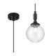 Richmond 12cm Pendant 1 Light G9 IP44 Satin Black/Clear Swirl Round Glass-1