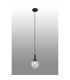 Richmond 12cm Pendant 1 Light G9 IP44 Satin Black/Clear Swirl Round Glass-3