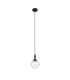 Richmond 12cm Pendant 1 Light G9 IP44 Satin Black/Clear Swirl Round Glass-4