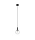 Richmond 12cm Pendant 1 Light G9 IP44 Satin Black/Clear Swirl Round Glass-5