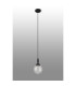 Richmond 12cm Pendant 1 Light G9 IP44 Satin Black/Clear Swirl Round Glass-8