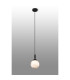 Richmond 12cm Pendant 1 Light G9 IP44 Satin Black/Grey/White Round Marble Effect Glass-3