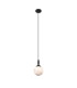 Richmond 12cm Pendant 1 Light G9 IP44 Satin Black/Grey/White Round Marble Effect Glass-4