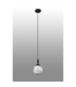 Richmond 12cm Pendant 1 Light G9 IP44 Satin Black/Grey/White Round Marble Effect Glass-8