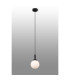 Richmond 12cm Pendant 1 Light G9 IP44 Satin Black/Opal Smooth Round Glass-3