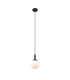Richmond 12cm Pendant 1 Light G9 IP44 Satin Black/Opal Smooth Round Glass-5