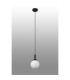 Richmond 12cm Pendant 1 Light G9 IP44 Satin Black/Opal Smooth Round Glass-9