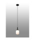 Richmond 9cm Pendant 1 Light G9 IP44 Satin Black/Opal Smooth Tubular Glass-3