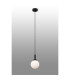 Richmond 12cm Pendant 1 Light G9 IP44 Satin Black/Opal Round Segment Glass-3