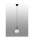 Richmond 12cm Pendant 1 Light G9 IP44 Satin Black/Opal Round Segment Glass-9