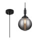Richmond 12cm Pendant 1 Light G9 IP44 Satin Black/Smoke Ribbed Round Glass-1