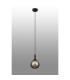 Richmond 12cm Pendant 1 Light G9 IP44 Satin Black/Smoke Ribbed Round Glass-3