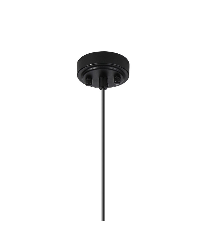 Richmond 12cm Pendant 1 Light G9 IP44 Satin Black/Smoke Ribbed Round Glass-6
