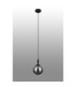 Richmond 12cm Pendant 1 Light G9 IP44 Satin Black/Smoke Ribbed Round Glass-8