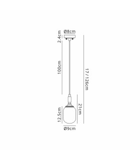 Richmond 9cm Pendant 1 Light G9 IP44 Satin Black/Smoke Smooth Tubular Glass-2