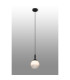 Richmond 12cm Pendant 1 Light G9 IP44 Satin Black/White Two-Tone Snow Specks Round Glass-3