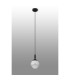 Richmond 12cm Pendant 1 Light G9 IP44 Satin Black/White Two-Tone Snow Specks Round Glass-9