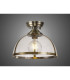 Cairo 30cm Flush Ceiling Fitting 1 x E27 Antique Brass / Clear-3