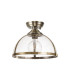 Cairo 30cm Flush Ceiling Fitting 1 x E27 Antique Brass / Clear-4