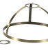 Cairo 30cm Flush Ceiling Fitting 1 x E27 Antique Brass / Clear-6