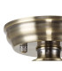 Cairo 30cm Flush Ceiling Fitting 1 x E27 Antique Brass / Clear-7