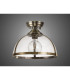 Cairo 30cm Flush Ceiling Fitting 1 x E27 Antique Brass / Clear-10