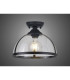Cairo 30cm Flush Ceiling Fitting 1 x E27 Graphite / Clear-3