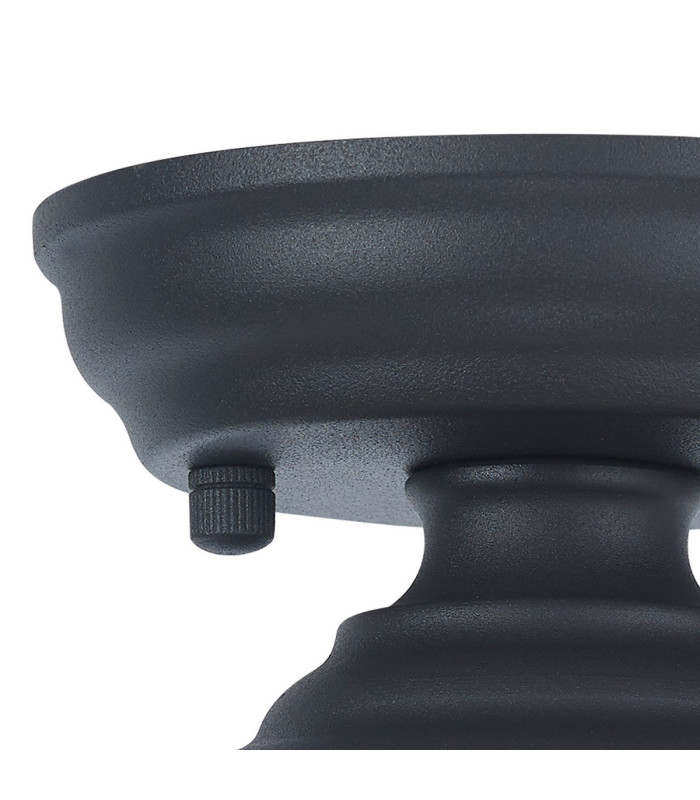 Cairo 30cm Flush Ceiling Fitting 1 x E27 Graphite / Clear-7