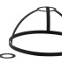 Cairo 30cm Flush Ceiling Fitting 1 x E27 Black / Clear-6