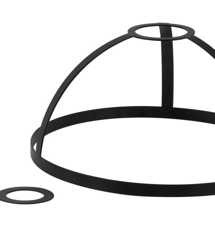 Cairo 30cm Flush Ceiling Fitting 1 x E27 Black / Clear-6