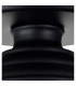 Cairo 30cm Flush Ceiling Fitting 1 x E27 Black / Clear-8