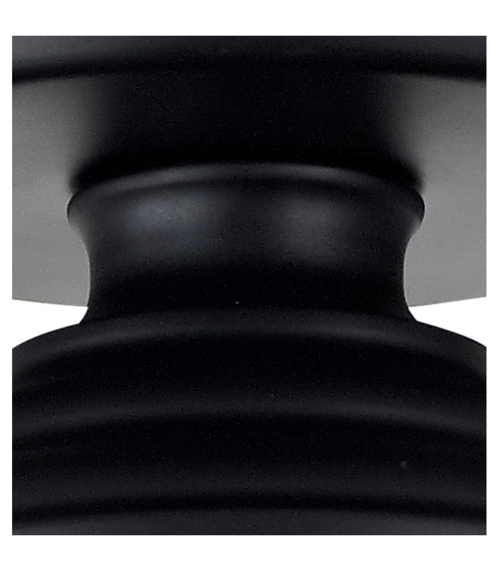 Cairo 30cm Flush Ceiling Fitting 1 x E27 Black / Clear-8