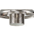 Cairo 30cm Flush Ceiling Fitting 1 x E27 Polished Nickel / Clear-9