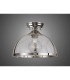 Cairo 30cm Flush Ceiling Fitting 1 x E27 Polished Nickel / Clear-10