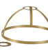 Cairo 30cm Flush Ceiling Fitting 1 x E27 Satin Gold / Clear-6