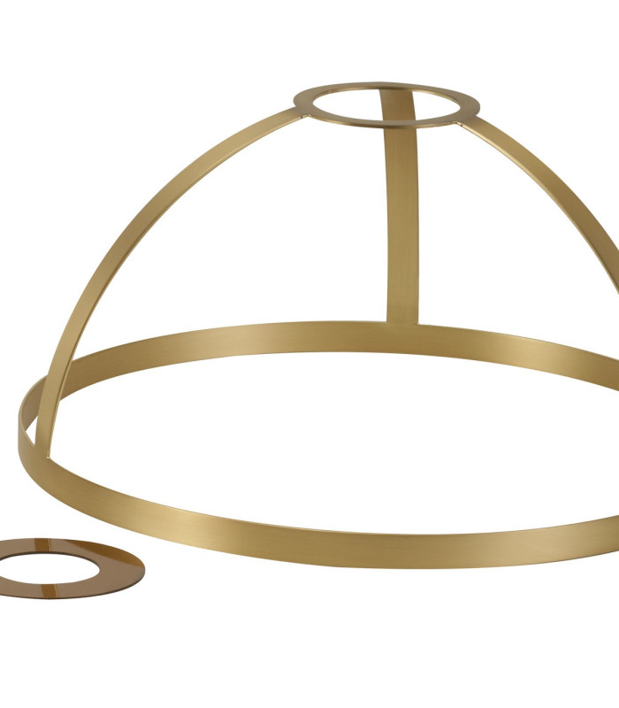 Cairo 30cm Flush Ceiling Fitting 1 x E27 Satin Gold / Clear-6