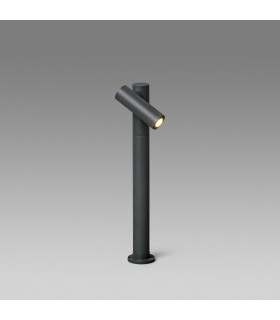Outdoor LED Bollard Spotlight Lamp Dark Grey 6W H430 IP65 - 1
