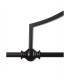 Cairo 3 Light Linear Multi Height Pendant E27 30cm Bell Glass Shade Matt Black Clear-10