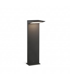 Outdoor Dark Grey Bollard Solar Panel Light IP54 - 1