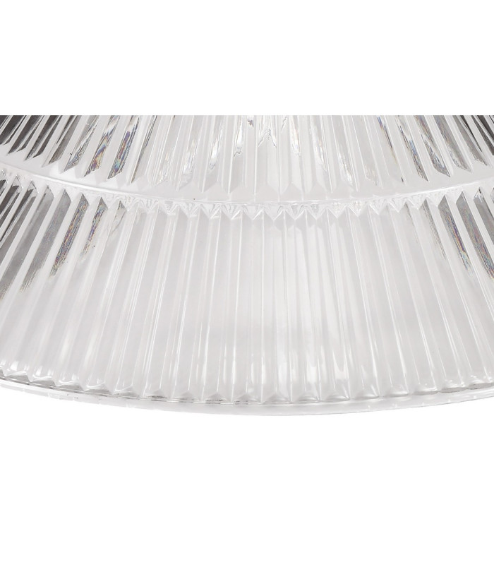 Cairo 3 Light Linear Multi Height Pendant E27 30cm Cone Glass Shade Matt Black Clear-7