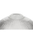 Cairo 3 Light Linear Multi Height Pendant E27 38cm Dome Glass Shade Matt Black Clear-5