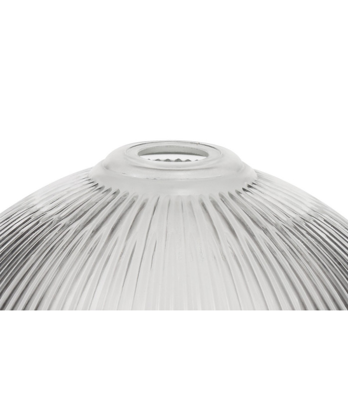 Cairo 3 Light Linear Multi Height Pendant E27 38cm Dome Glass Shade Matt Black Clear-5