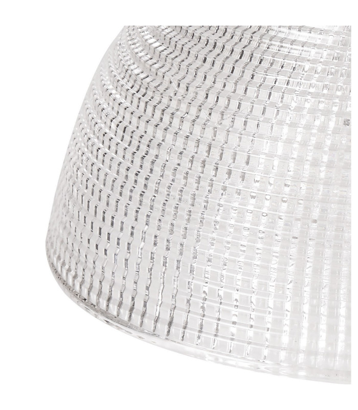 Cairo 3 Light Linear Multi Height Pendant E27 30cm Prismatic Glass Shade Matt Black Clear-6