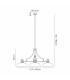 Cairo Linear Multi Height Pendant 38cm Flat Round Shade 3 x E27 Matt Black/Clear Glass-2